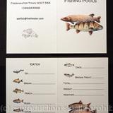 DARK pool fishing card example. You can have ANY FISH, ANY NAME, ANY INFORMATION. We work with you to produce the record cards you need.