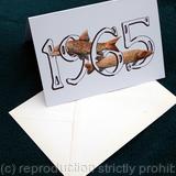 Fish YEAR card example, any year and any fish, Just ask. This could be a birthday card or notelet or invitation etc.