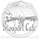 Stourport canal basin design as a possible colouring sheet for a cafe, hotel b&b etc. with your business name woven into the design.