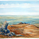 Stiperstones 1 , view from the top. as a greeting card , Prints and postcards available on request.