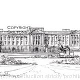 London Buckingham Palace Signed a4 print on watercolour paper, unmounted.