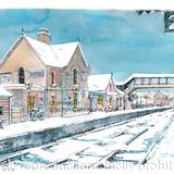 Bewdley Station S.V.R. in the snow as a greeting, Christmas card etc. prints and postcards available.
