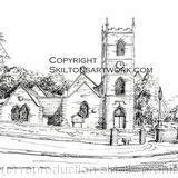 Penn church st Bartholomew's as a blank inside card for you to print or write invitations, thank you etc. Prints and postcards available.