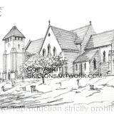 Pensnett Church Staffordshire as a card blank inside for you to print or write invitations, thank you etc. Prints and postcards available.