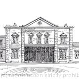 The Grand Station Wolverhampton as a signed  print on a4 watercolour paper. Unmounted.