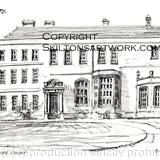 Elmore Court Event venue as a signed  print on a4 watercolour paper