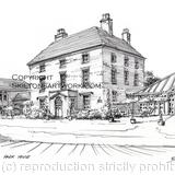 Hadley Park house wedding and event venue drawing as a signed  print on a4 watercolour paper. Unmounted.