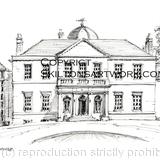 Spring Grove House, wedding and event venue signed  print on a4 watercolour paper. Unmounted.