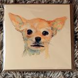 Chihuahua Pawtrait card 6 by 6 with recycled brown envelope. Signed prints available on request.