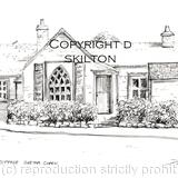 Gretna Green wedding venue drawing as a signed  print on a4 watercolour paper. Unmounted.