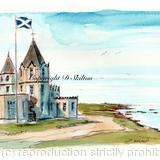 JOHN O GROATS watercolour printed on a 6 by 4 inch card. Prints available.