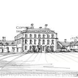 Kinlet hall wedding venue as a signed  print on a4 watercolour paper. Unmounted. greeting cards available.