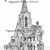 Darlaston P.M. Church Slater street Signed a4 print on watercolour paper, unmounted.
