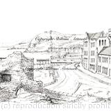 Aberystwyth from the castle grounds pen and pencil. A4 ( approx ) print Unmounted