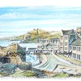 Aberystwyth watercolour and pen. A4 ( approx) print unmounted 