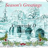 Leintwardine bridge as Christmas 6 by 4 inch card SEASONS GREETINGS. These can be personalised with a different greeting.