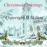 Kidderminster St Mary's  snow scene CHRISTMAS GREETINGS as a 6 by 4 inch Christmas card. This can be personalised with a different greeting.