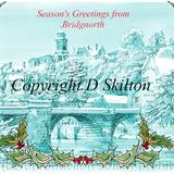 Bridgnorth river and bridge SEASONS GREETINGS 6 by 4 card with white envelope. Other greetings and personalisation available. on request.