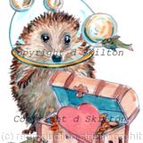 367 YOUR HEART IS MY TREASURE skillipgs card.       6 by 4 inch ivory card with recycled brown envelope. 