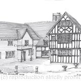 High Grosvenor House wedding venue Nr Claverley as a Signed print on A4 watercolour paper, unmounted. Greeting cards available.