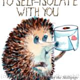 Self isolation with toilet roll card. I WOULD BE HAPPY TO SELF ISOLATE WITH YOU.  6 by 4 inch ivory card with envelope