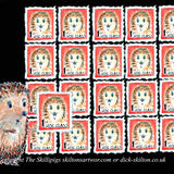 Skillipig  1st Hog Class stamp sheet signed. Worthless stamps, not sticky !!!!