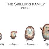 The skillipig Family, we can put your family name and names on and a different selection and number of Skillipigs etc. contact for details.