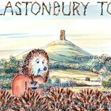Glastonbury hedgelining with the Skillipigs . 6 by 4 inch greeting card with brown recycled envelope.