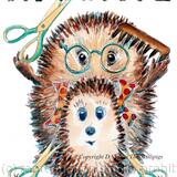 642 Hairdressers THANK YOU. Skillipig greeting card 6 by 4 inched with brown recycled envelope