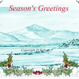 Snowdon from Llandadwg beach Christmas card. 