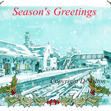 Bridgnorth Station SEASONS GREETINGS 6 by 4 inch greeting card with white envelope.