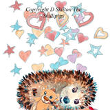 583 CONGRATULATIONS Hoglet with teddy 6 by 4 inch greeting card with brown recycled envelope.