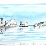 The needles greeting card 6 by 4 inches white envelope