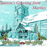 Martley church Christmas card. 6 by 4 inches ith white envelope.