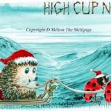 HIGH CUP NICK Christmas card with Skillipig Father Christmas. 6 by 4 inches with white envelope.