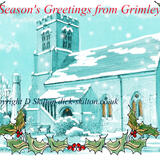 grimley church christmas card 6 by 4 inches white card.