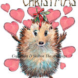 343 SENDING CHRISTMAS HEDGEHUGS Skillipigs Christmas card 6 by 4 inches brown envelope.