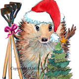 740 HOE HOE HOE skillipig Christmas card