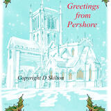 Pershore Abbey Christmas card  6 by 4 inch greeting card with envelope.