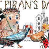 935 St. Piran's Day Skillipigs Greeting card. 6 by 4 inches with brown recycled envelope.