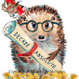 1027 Skillipig card decree absolute CONGRATULATIONS . 6 by 4 inch ivory card with envelope. 