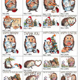 1SP Skillipigs catalogue . New updated catalogue, new designs have N after the numbers. Please choose and let us know  the design you would like for yu4 6 by 4 inch greeting card. Payment is for one card only
