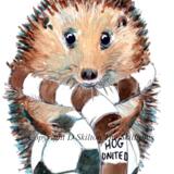 1076 HAPPY BIRTHDAY football 6 by 4 inch Skillipig greeting card with envelope.