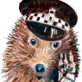 1183 Skillipig greeting card  LANE OF DUTY. 6 by 4 inch card with envelope.