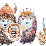 658 game of thorns no text. A 6 by 4 inch  Skillipig greeting card with envelope.