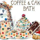 COFFEE and CAKE AT BATH Skillipig greeting card 