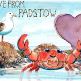 LOVE FROM PADSTOW  crab Skillipig greeting card 