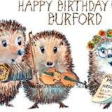 FOLK MUSICIANS Skillipig birthday card from BURFORD