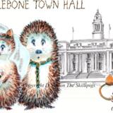 Marylebone Town Hall Skillipig wedding 6 by 4 inch card with envelope. 