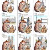 I page LONDON COLLECTION of skillipigs 6 by 4 inch greeting cards. Choose the number you want and contact us. Please note that the payment on this page is for one card